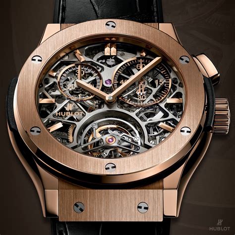 hublot classic fusion tourbillon skeleton king gold|Hublot classic fusion price.